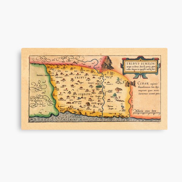 Map Of The Holy Land 1628 Metal Print