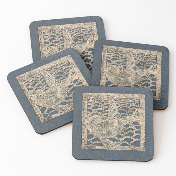 Item preview, Sea Lion Block Print designed and sold by Jamtastic.