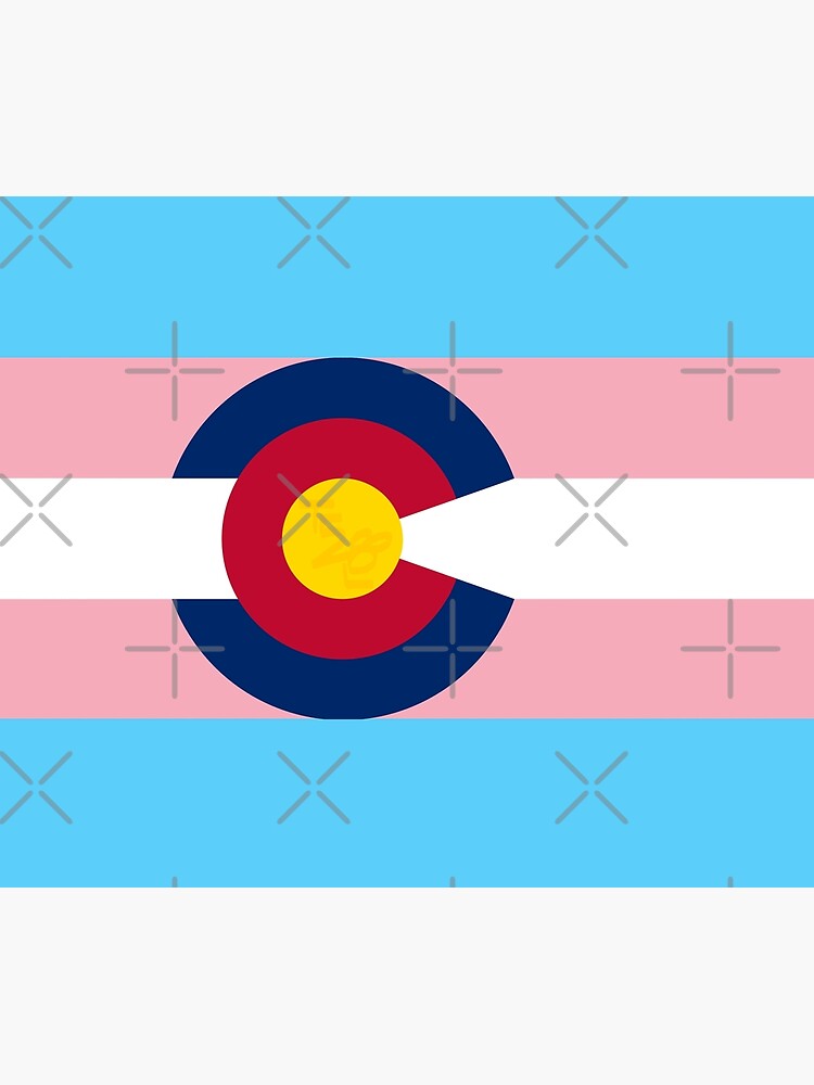 Thumbnail 3 of 3, Tapestry, Colorado LGBTQIA2S+ Trans Pride Flag designed and sold by that5280lady.