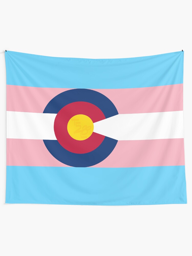 Alternate view of Colorado LGBTQIA2S+ Trans Pride Flag Tapestry
