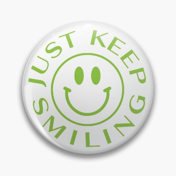 Item preview, JUST KEEP SMILING LIME designed and sold by Emily Zigo.