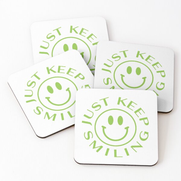 Item preview, JUST KEEP SMILING LIME designed and sold by Emily Zigo.