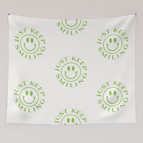 Item preview, JUST KEEP SMILING LIME designed and sold by Emily Zigo.