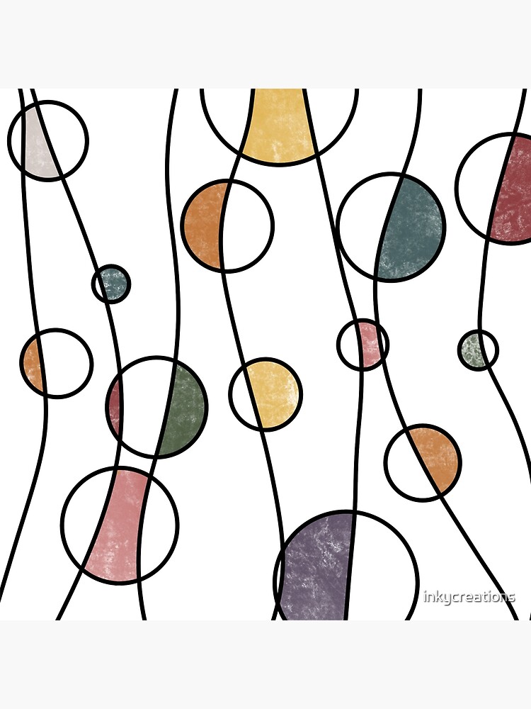 "Rainbow Lines and Circles" Poster for Sale by inkycreations Redbubble