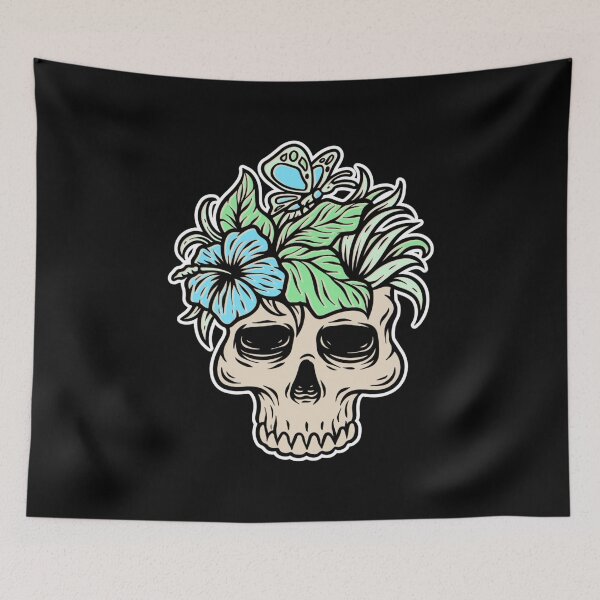 Item preview, Floral Skull | Halloweentee | Plants Make Me Feel Alive designed and sold by Design-Maniya.