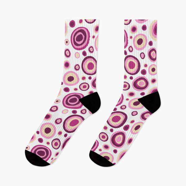 Item preview, Pink circles and dot pattern designed and sold by Zendays.