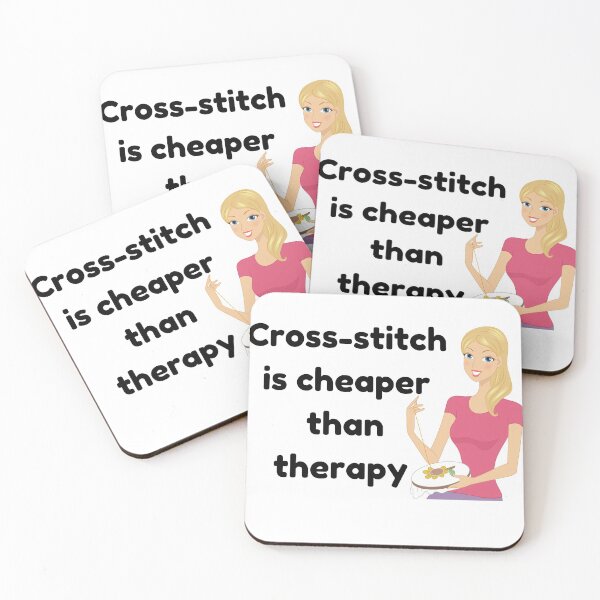 Item preview, Cross-stitch is cheaper than therapy  designed and sold by choceclairs.