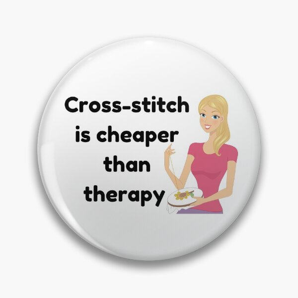 Item preview, Cross-stitch is cheaper than therapy  designed and sold by choceclairs.