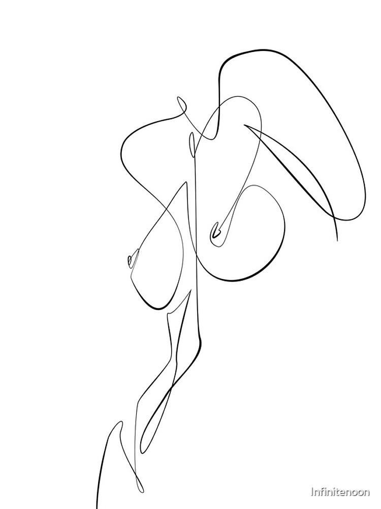 Thumbnail 5 of 5, iPhone Case, "Abstract Body Form" One Line Female Outline designed and sold by Infinitenoon.