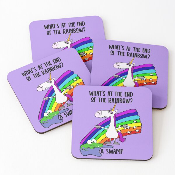 Item preview, Funny Unicorn Cynic What's at the end of the rainbow designed and sold by Nature's Fancy.