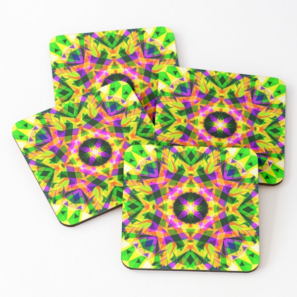 Item preview, Modern Colourful Bright Green Vibrant Purple Halloween Magic Witch Star Pattern designed and sold by PatternPerfect.