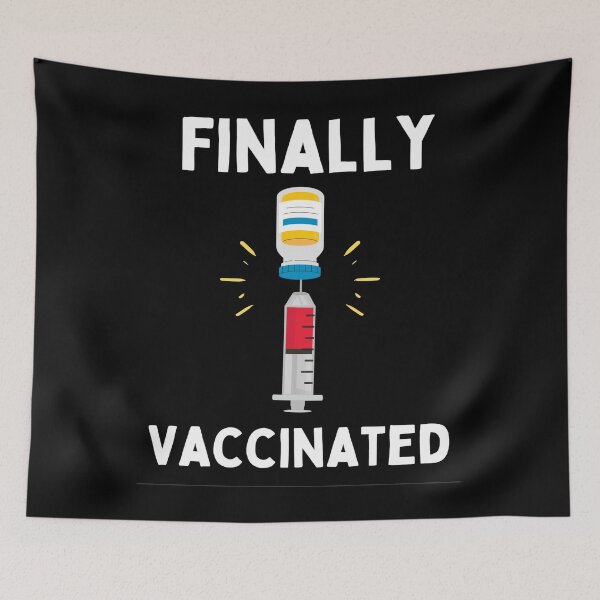 Item preview,  Finally Vaccinated Saying 2021 Finally Vaccinated Corona Virus designed and sold by chetan786.