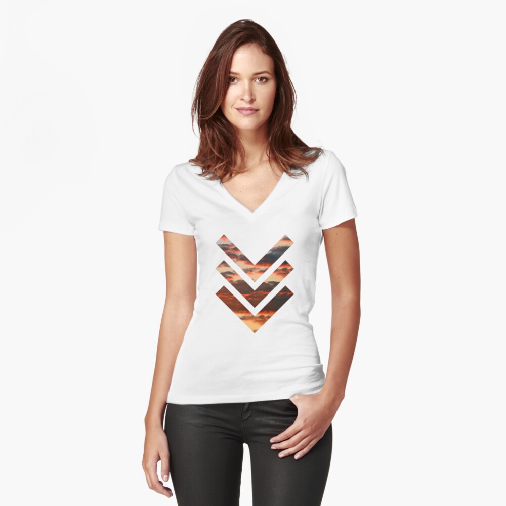Item preview, Fitted V-Neck T-Shirt designed and sold by Butterfly-Dream.