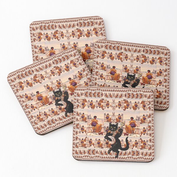 Item preview, A Cat Serenades the Maidens designed and sold by Lisa Marie Mercer.