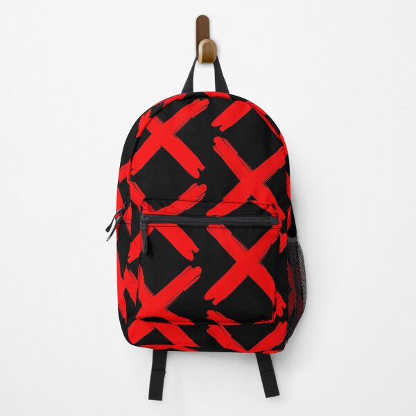 backpack with red cross