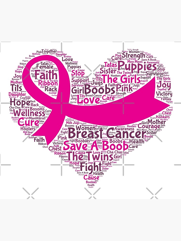  Breast Cancer Word Cloud Framed Art Print For Sale By Beverlytazangel Redbubble