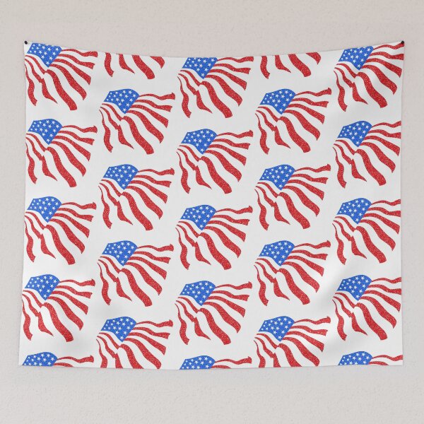 Aperçu de l'œuvre Drapeau USA pailleté créée et vendue par ChelleCreate.