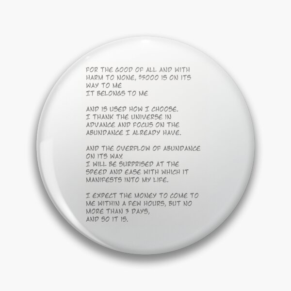 Item preview, Money Mantra Affirmation  print designed and sold by NightRags.
