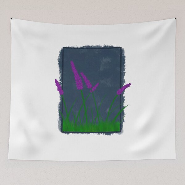 Item preview, Lavender blooms at night designed and sold by AbicArtsStudio.
