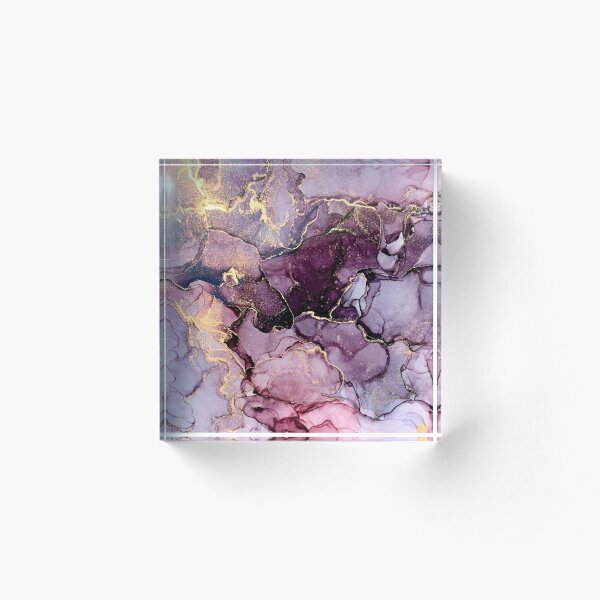 Aperçu de l'œuvre nuances de marbre fumé violet et or créée et vendue par HadeeeeL.