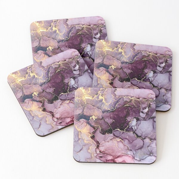 Item preview, shades of purple and gold smokey marble  designed and sold by HadeeeeL.