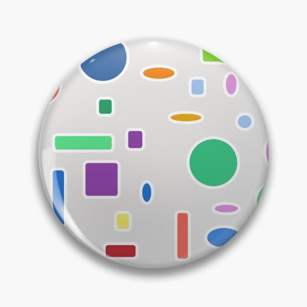 Item preview, All-Over Multi-color Circles, Oblong Shapes, Square Shapes with a light grey background Design designed and sold by ThisNThatImages.