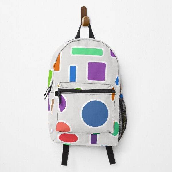 Item preview, All-Over Multi-color Circles, Oblong Shapes, Square Shapes with a light grey background Design designed and sold by ThisNThatImages.