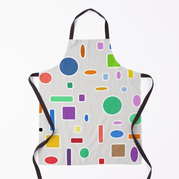 Item preview, All-Over Multi-color Circles, Oblong Shapes, Square Shapes with a light grey background Design designed and sold by ThisNThatImages.