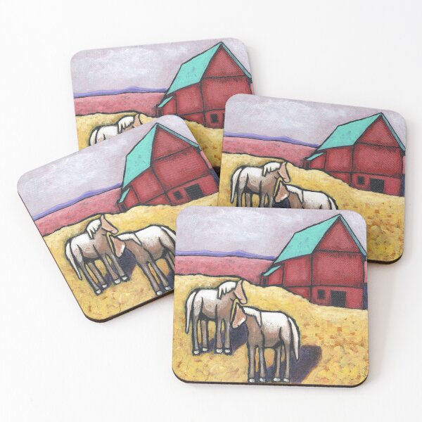 Item preview, 54 reviews Out In The Field; Equine Bucolic Scene With Red Barn designed and sold by CindyGrosch.