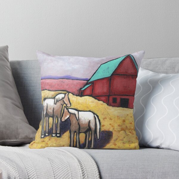 Item preview, 54 reviews Out In The Field; Equine Bucolic Scene With Red Barn designed and sold by CindyGrosch.