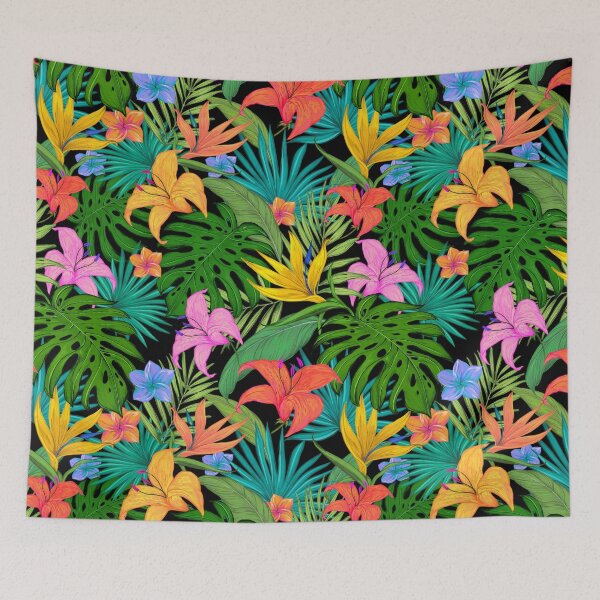 Item preview, Tropical leaves floral colorful patterns designed and sold by Nishad4.