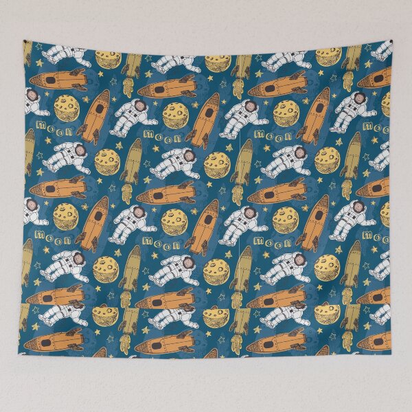 Item preview, Moon Landing Seamless Pattern - Back To School designed and sold by mehdi-bianco.