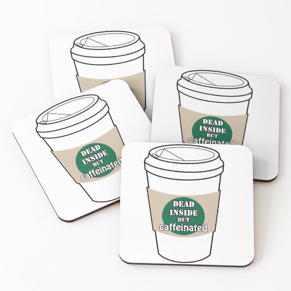 Item preview, Dead inside but caffeinated designed and sold by Quills-Nest.