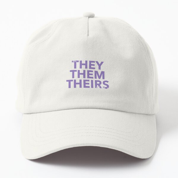 they/them, v4 in purple Dad Hat