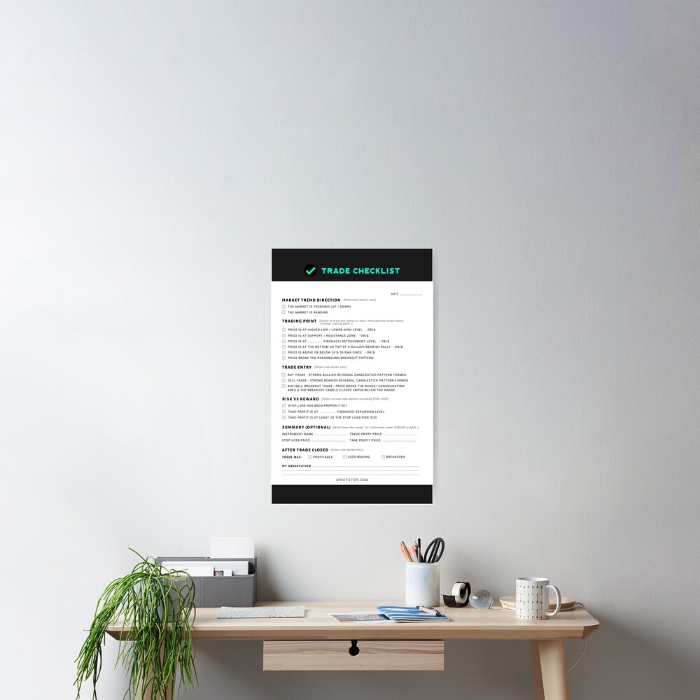 Trade Checklist Tool Poster For Sale By Qwotsterpro Redbubble