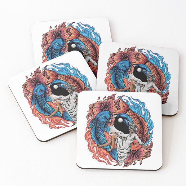 Item preview, Ying Yang girl koi designed and sold by momon artwork.