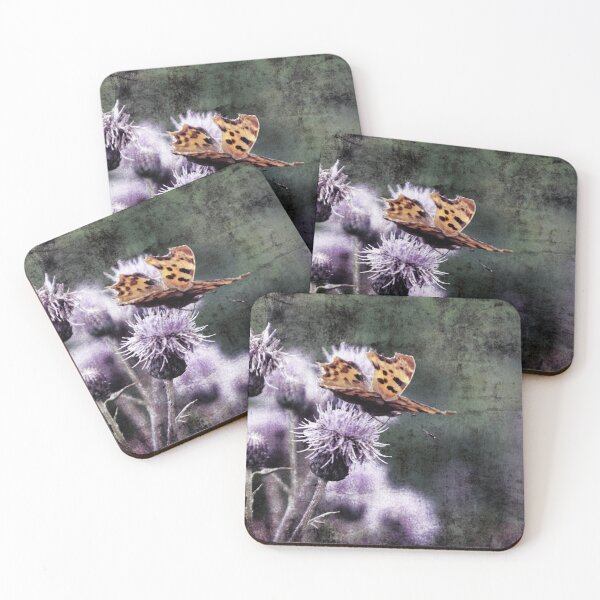Item preview, Comma butterfly settled on a thistle designed and sold by phutball.