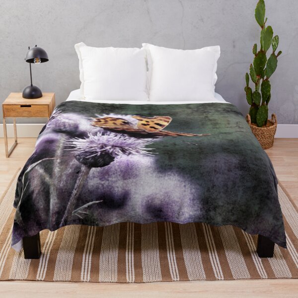 Item preview, Comma butterfly settled on a thistle designed and sold by phutball.