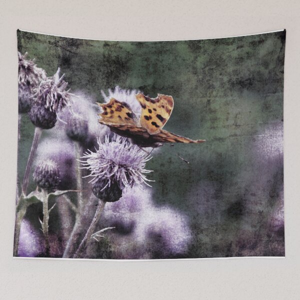 Item preview, Comma butterfly settled on a thistle designed and sold by phutball.