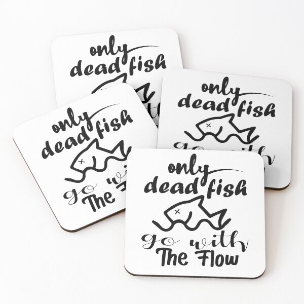 Item preview, only dead fish go with the flow designed and sold by UrahGo.