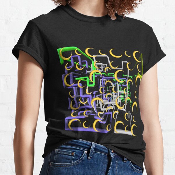 Dan Flashes pattern cool tim robinson #17 yellow,green,white and purple Classic T-Shirt