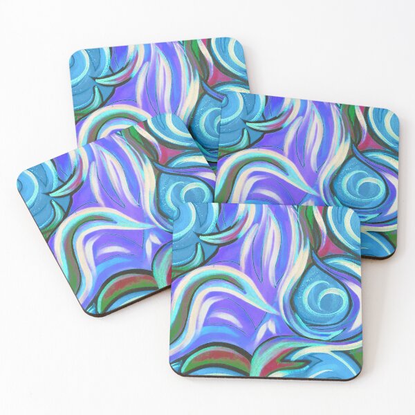 Item preview, Purple Ribbons and Blue Flowers designed and sold by KR Art Studio.
