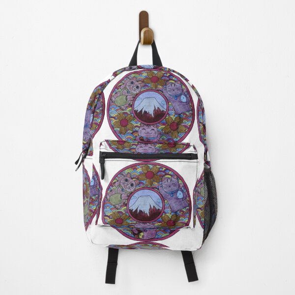 Item preview, Mandala in colorful watercolor of mountain range and Chinese cats designed and sold by chicsignzodiac.
