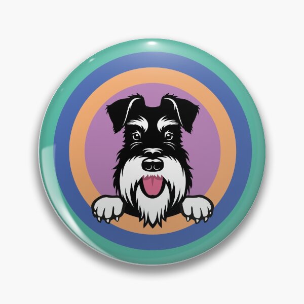 Item preview, Target - silver and black schnauzer designed and sold by Buzby Bluebeard.