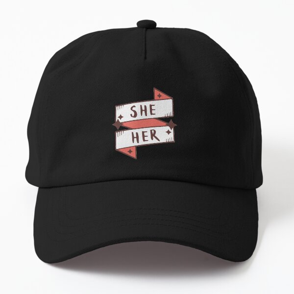 She / Her (Feminine) in Dusty Rose Dad Hat