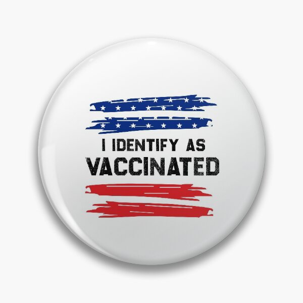 Item preview, i identify as vaccinated - US Flag -  2021 2022 designed and sold by redblackline.