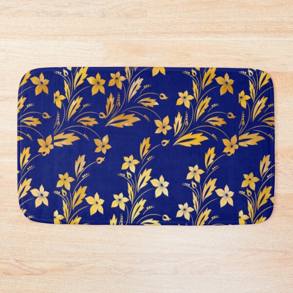Item preview, golden floral pattern | original abstract design designed and sold by Design Repo.