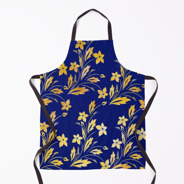 Item preview, golden floral pattern | original abstract design designed and sold by Design Repo.