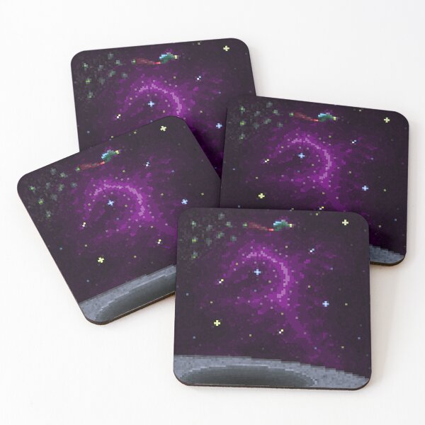 Item preview, Ore Collector - Easily Distracted by Space - Purple Pixelated space clouds designed and sold by For the love of Pixels.