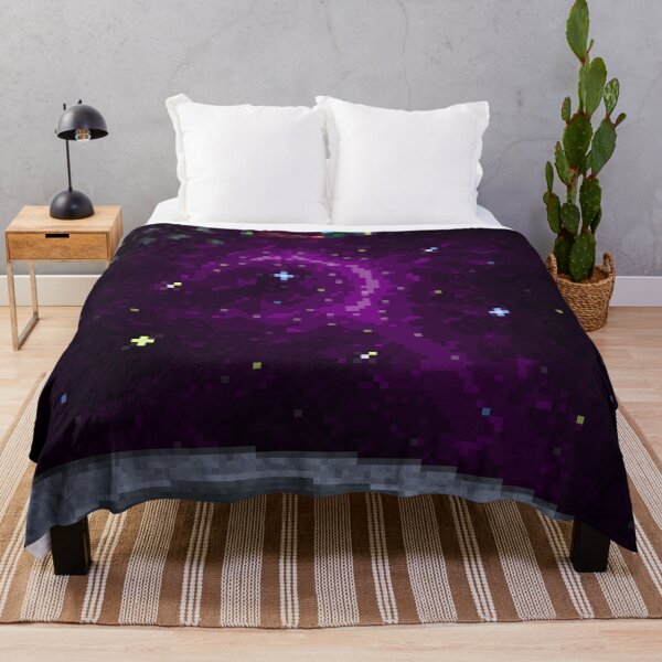 Item preview, Ore Collector - Easily Distracted by Space - Purple Pixelated space clouds designed and sold by For the love of Pixels.